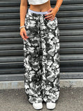 New Camouflage Fashionable Slimming Low-Waist Straight-Leg Pants