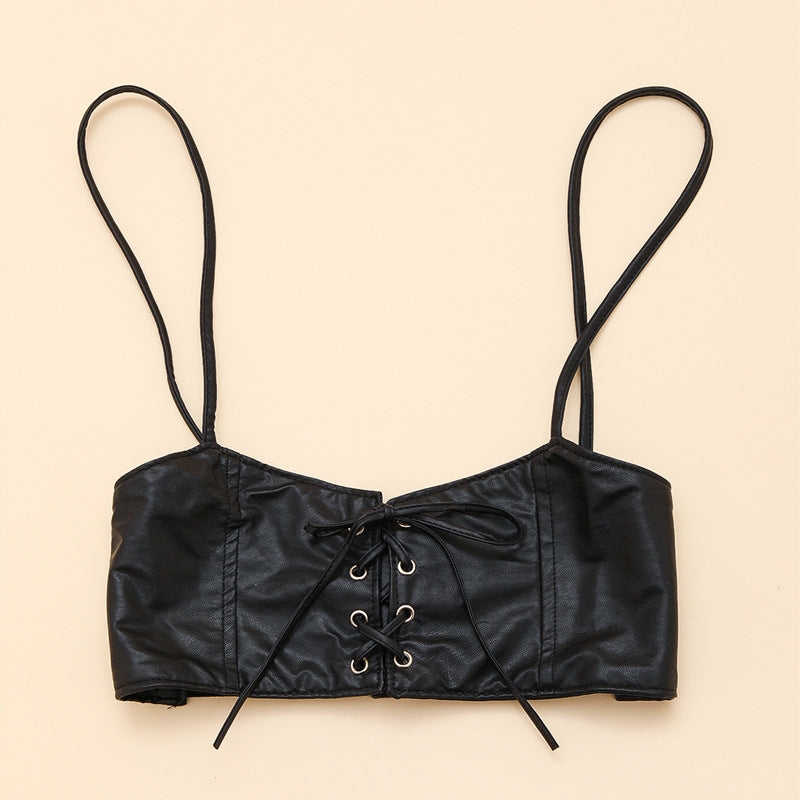 Women's PU Leather Vest Belt with dress