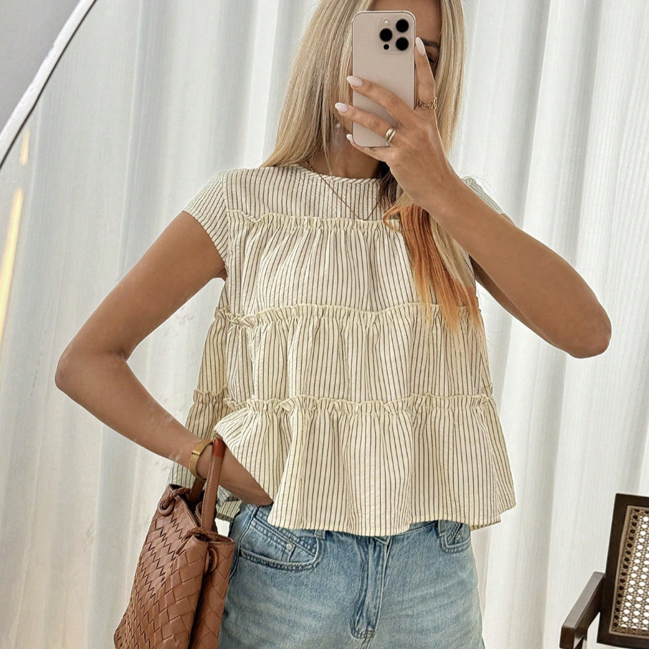 Casual Crew-Neck T-Shirt Fashion Women