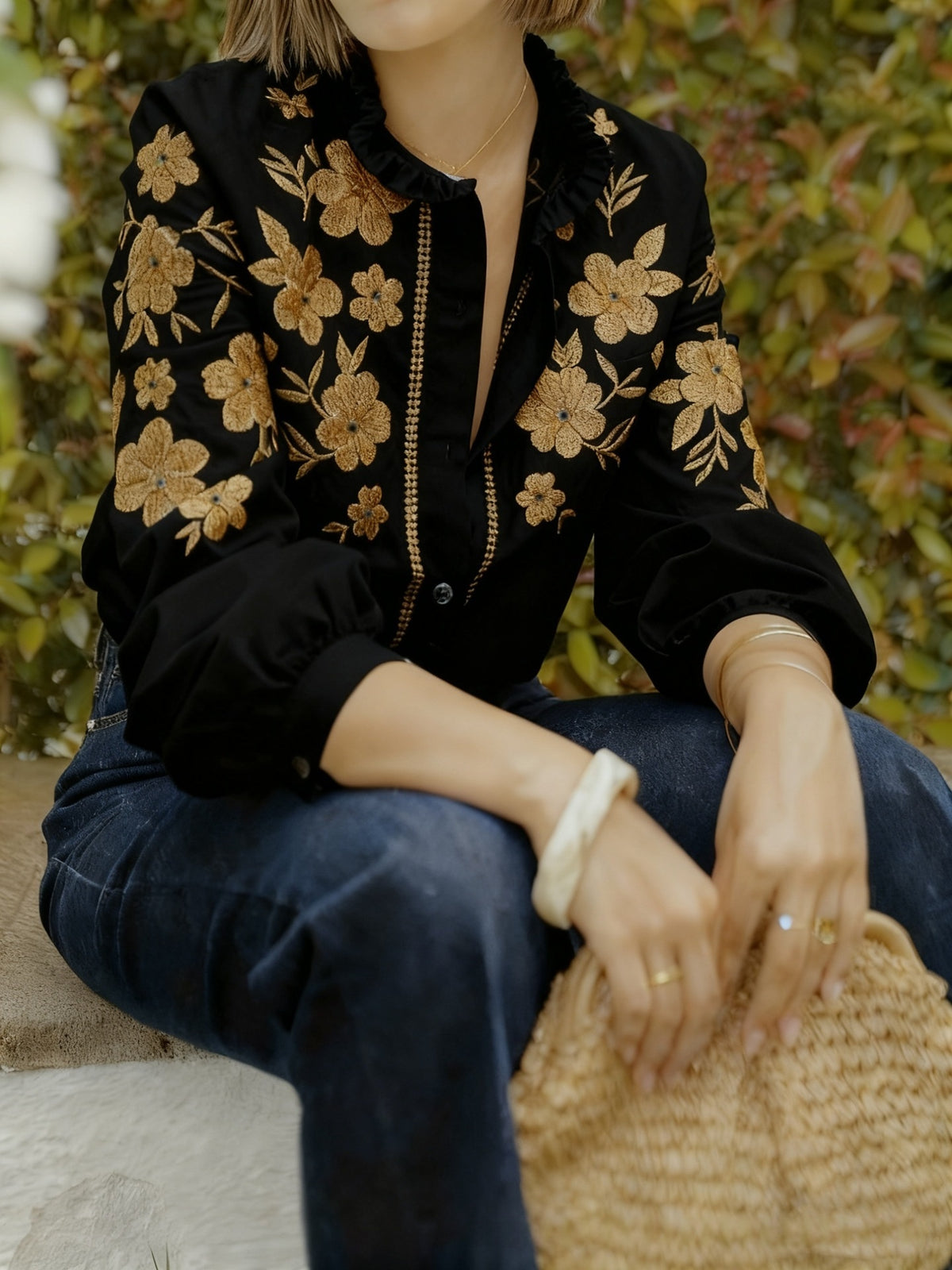 Light-luxury High-end Satin And Lace Patchwork Top