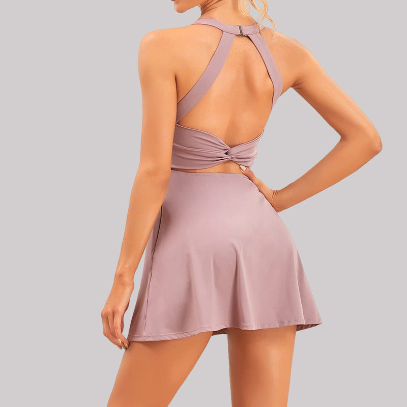 Anti-exposure  Quick-drying  Breathable Sleeveless Running And Yoga Sports Dress