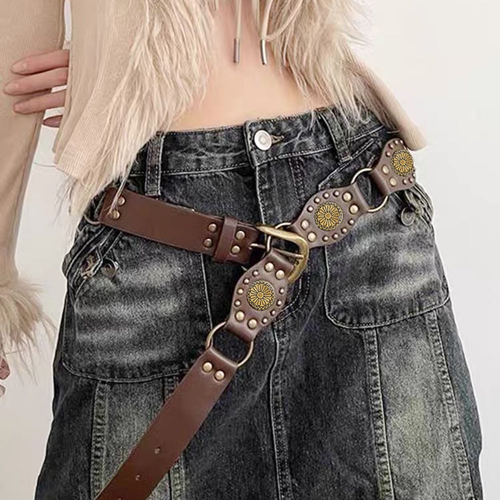 Vintage belts for men and women classic leather style