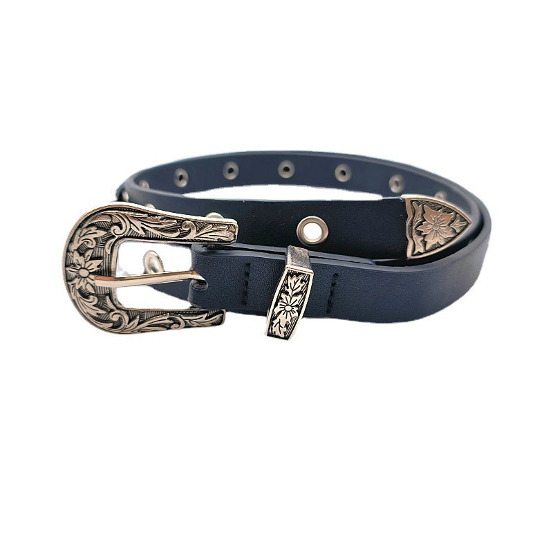 Silver Needle PU Belt