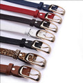 Korean women's casual versatile belts in black leather