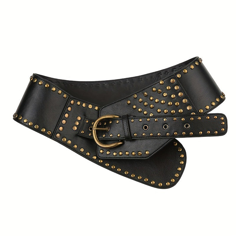 Asymmetric Leather Waist Belt for Women