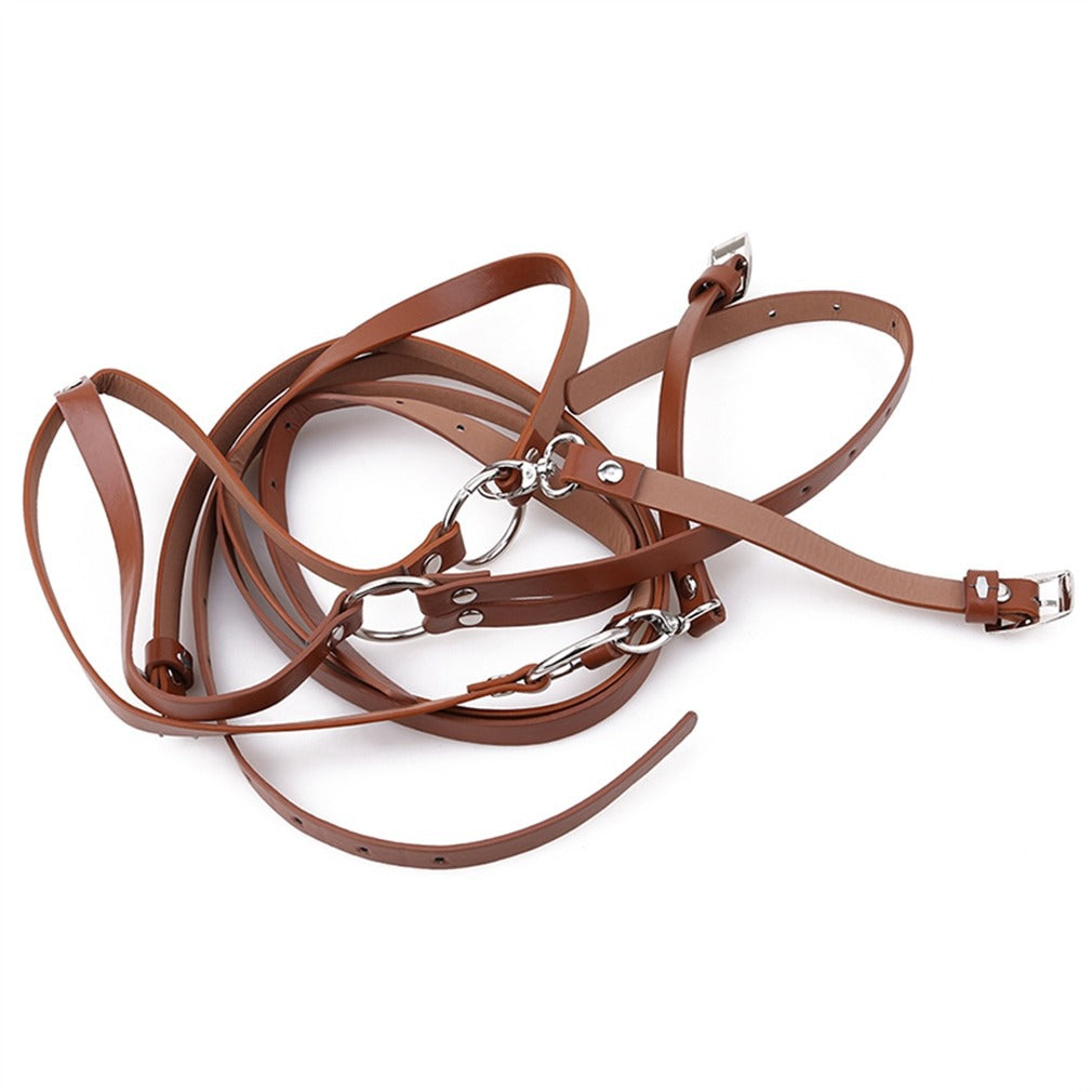 Casual Leather Waistband with personalized waist straps
