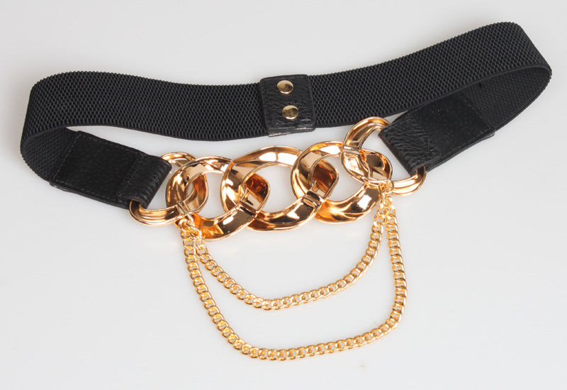 Metal Chain Waist Belt – Black Punk Design