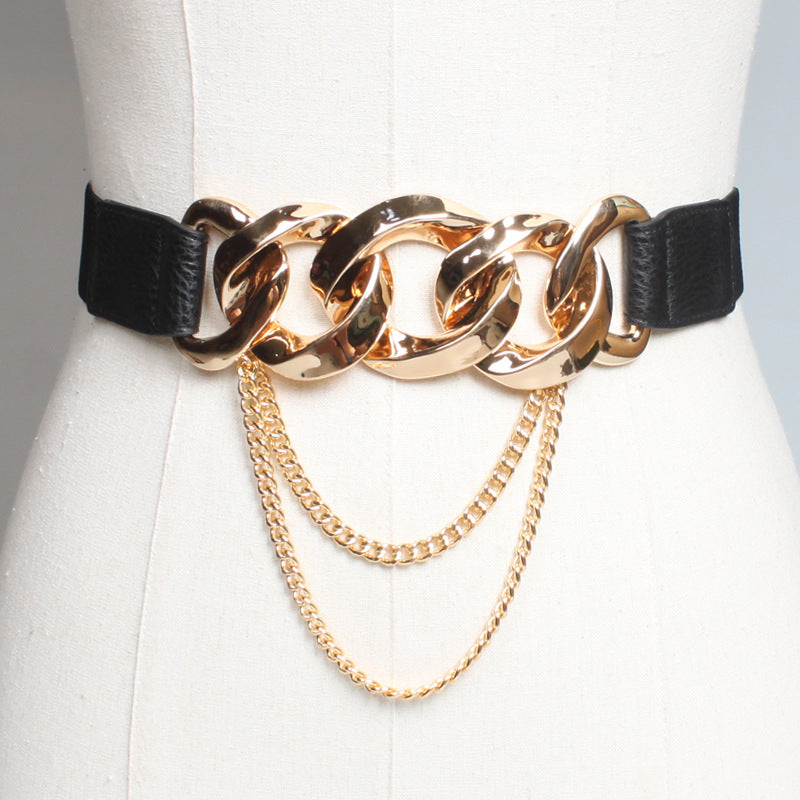 Metal Chain Waist Belt – Black Punk Design