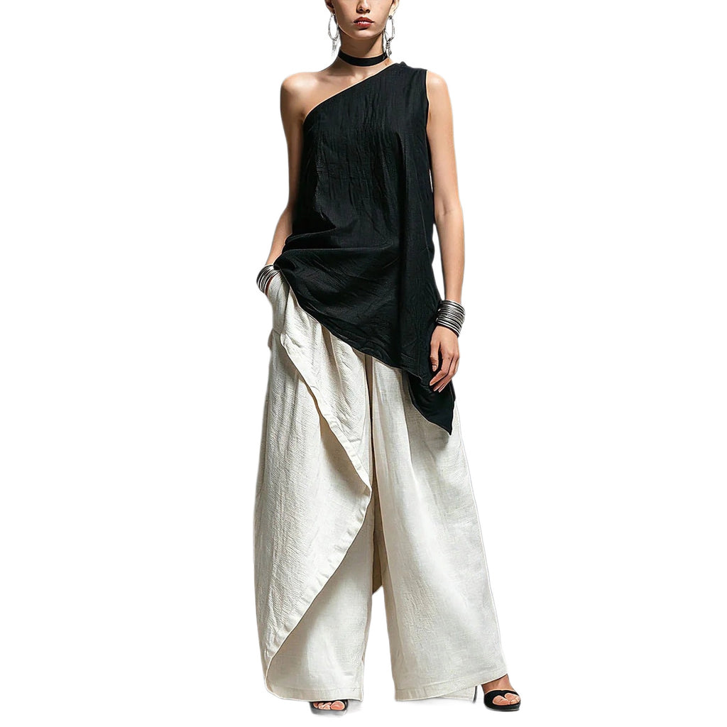 Casual Versatile Fashionable One-shoulder T-shirt