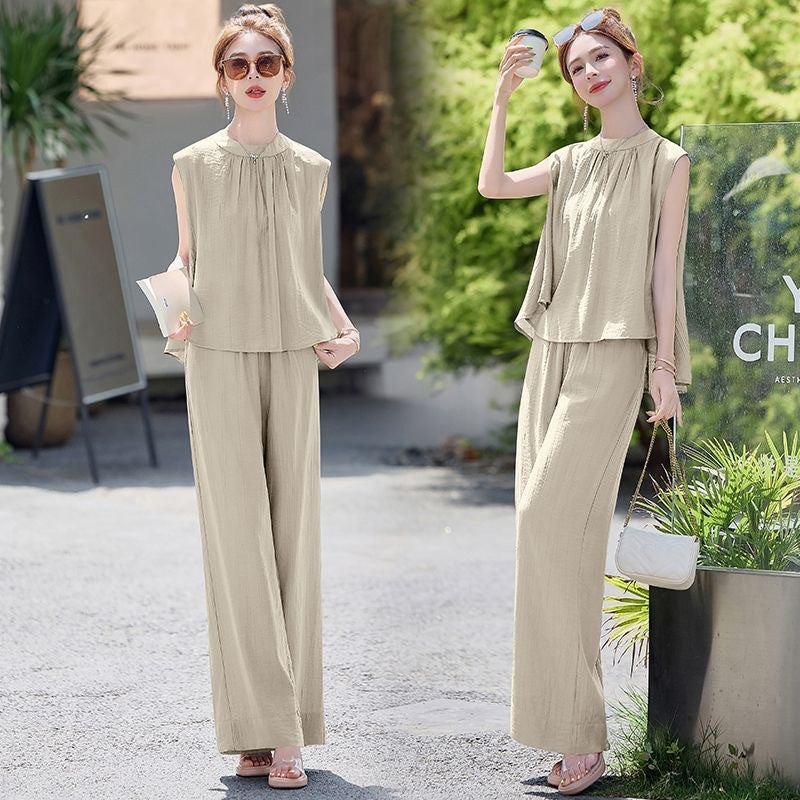 Summer New Arrival High-end Wide-leg Pants Set