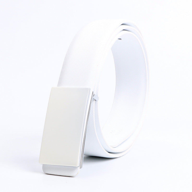 White Belt with casual smooth buckle