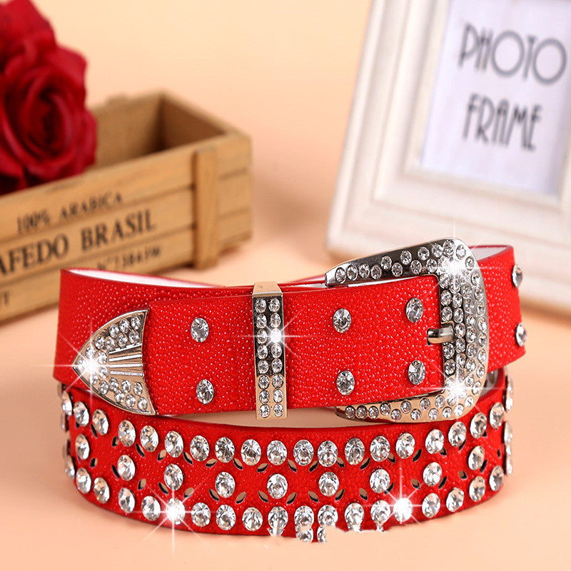 Ladies Fashion Belt with decorative buckle