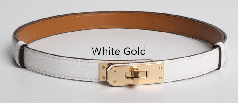Women Real Leather Belt golden buckle fashion accessory
