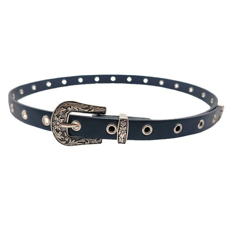Silver Needle PU Belt