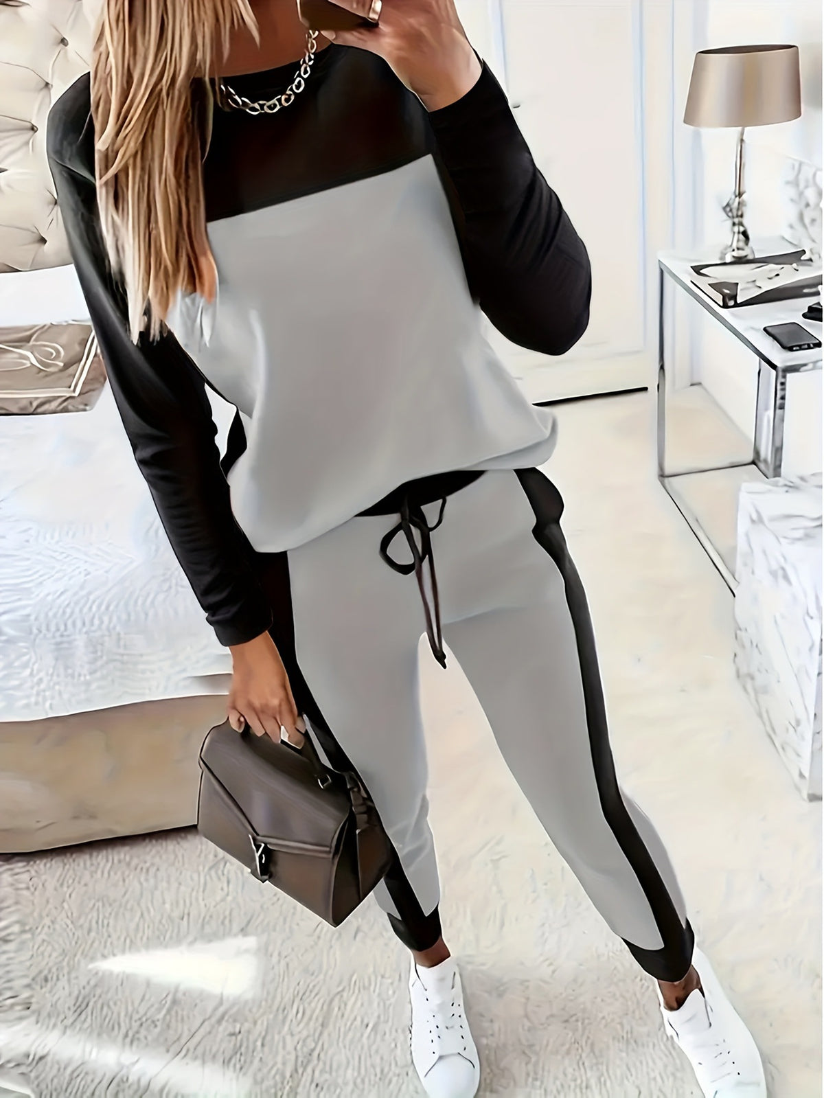 New Korean-style Casual Long-sleeve Trendy Hoodie Set