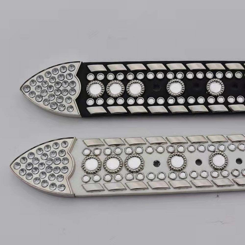 Punk Style Slim Jeans with metal decoration