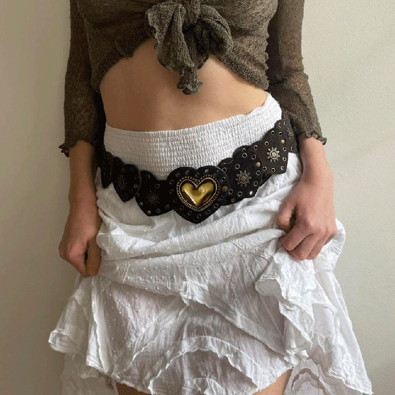 New Retro Heart Buckle 