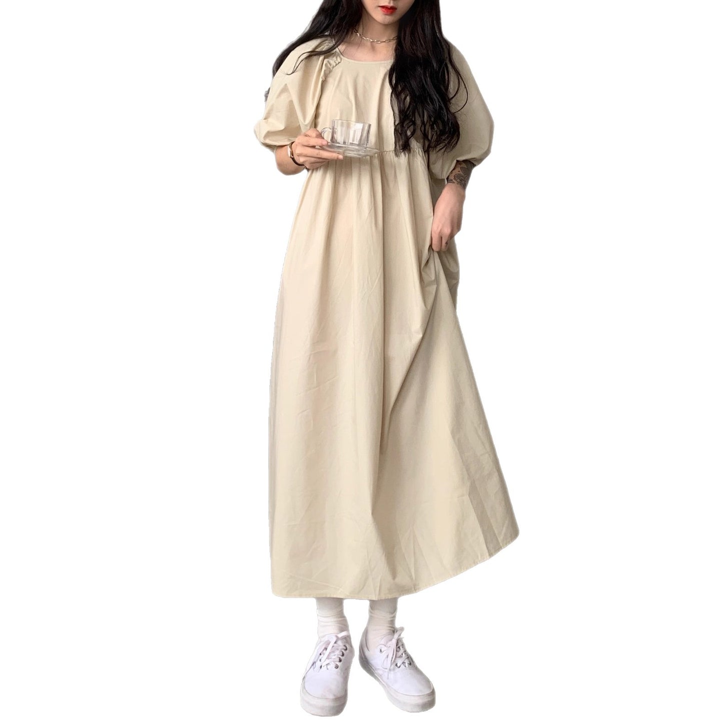 Womens Loose-fit Chic Figure-flattering Dress