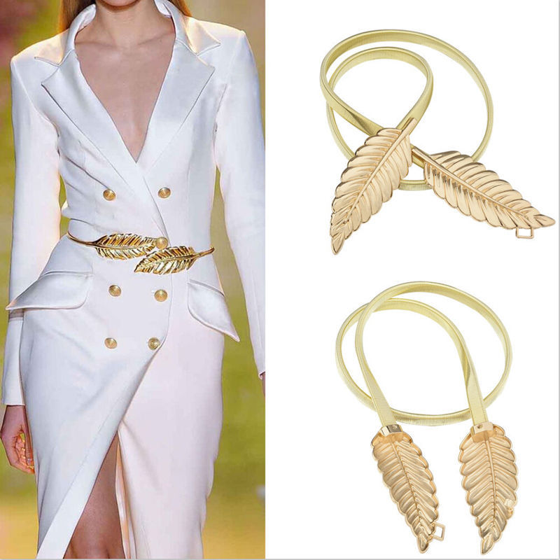 Women’s Elastic Chain Waist Belt for Dresses