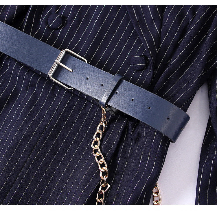 Women's Striped Jumpsuit Shorts Korean style