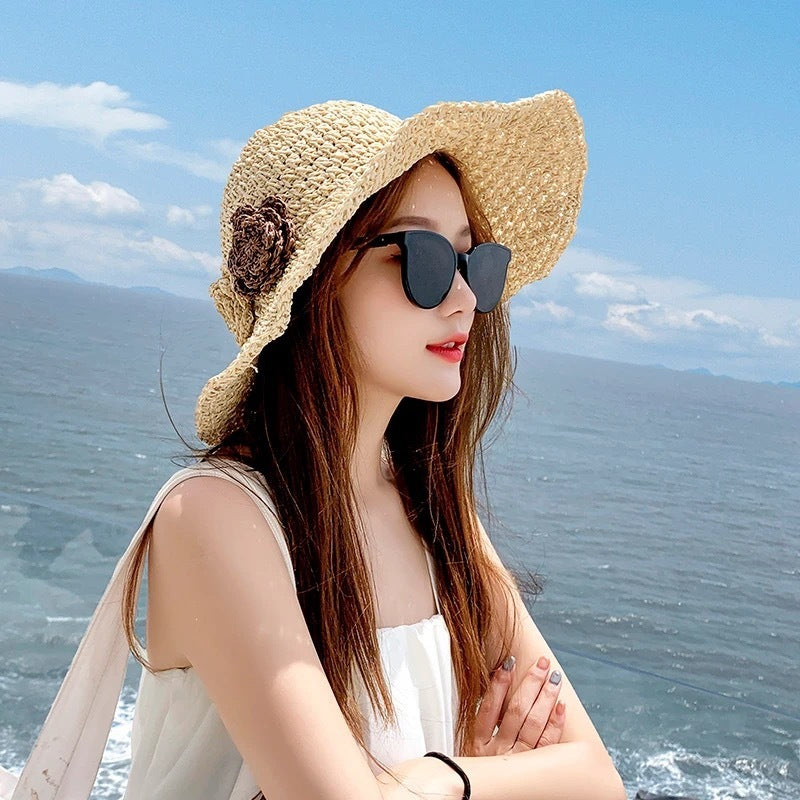Lace Straw Sun Hat For Women