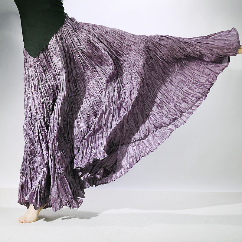 Floor-length Skirt Minimalist And Relaxed With A Flowing Pleated Design