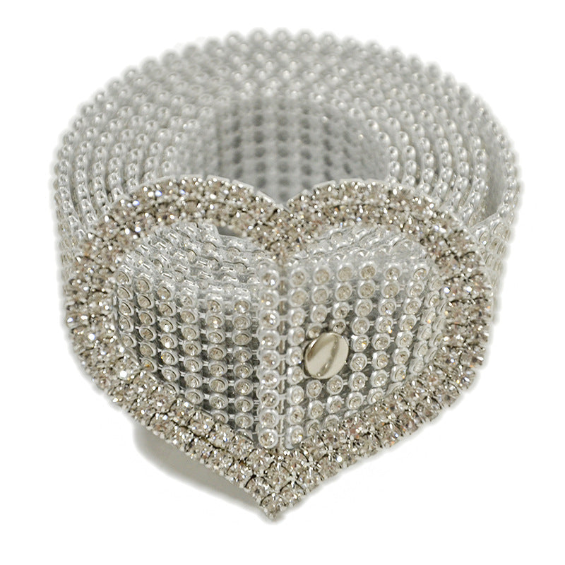 Women's Corset Belt with Decorative Diamond Detail