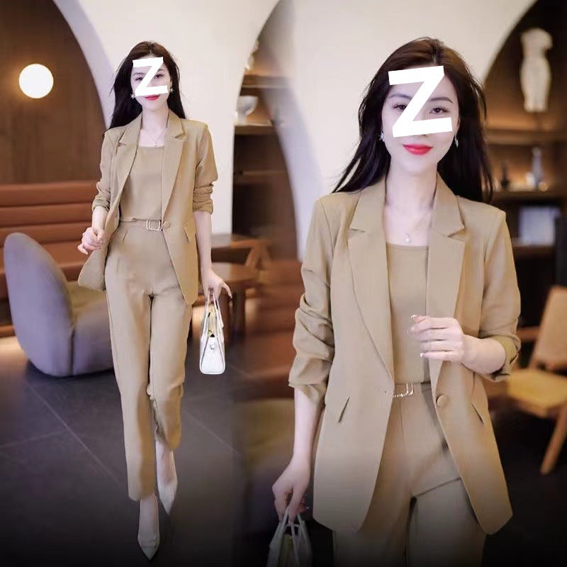 Casual Fashion Women's Three-Piece Suit Jacket Set