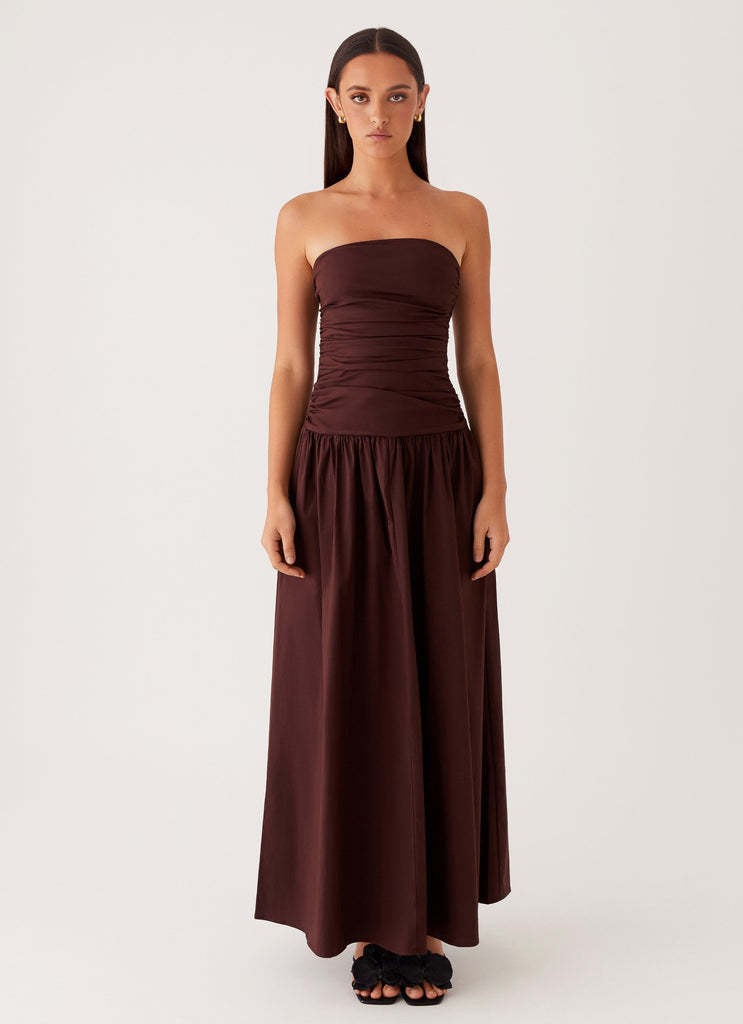 Strapless Pleated Patchwork Evening Dress For Women