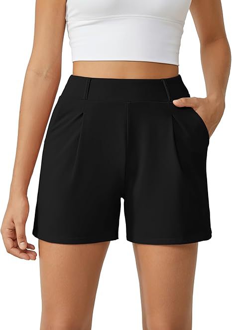Stylish High-waisted Casual Versatile Womens Summer Fitness Shorts With Pockets