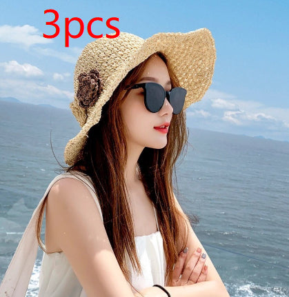 Lace Straw Sun Hat For Women