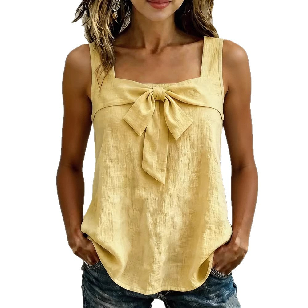 Women's Casual Square-Neck Sleeveless Tank Top