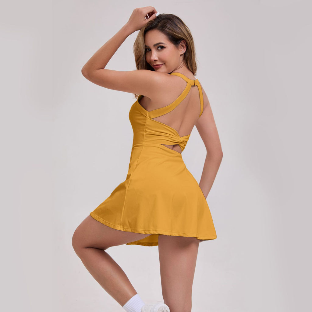 Anti-exposure  Quick-drying  Breathable Sleeveless Running And Yoga Sports Dress