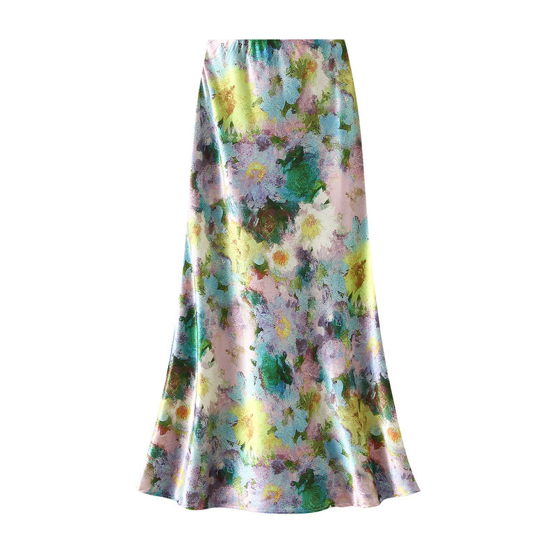 Fashionable Chic Figure-flattering Mid-length High-waist Skirt