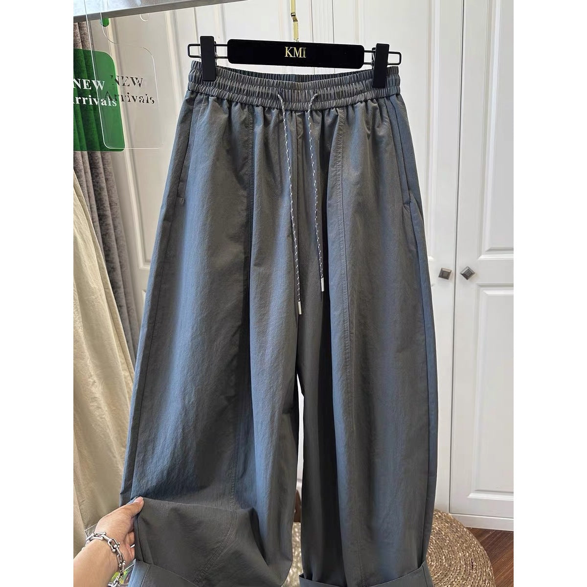 Short-stature High-waist Loose Casual Pants