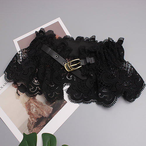 Women's Lace Wide Waist Belt For Dresses And Skirts