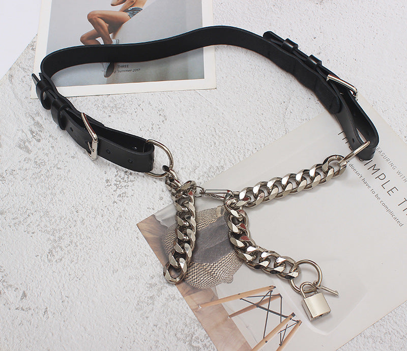 Designer Metal Leather Chain Fashion Accessory