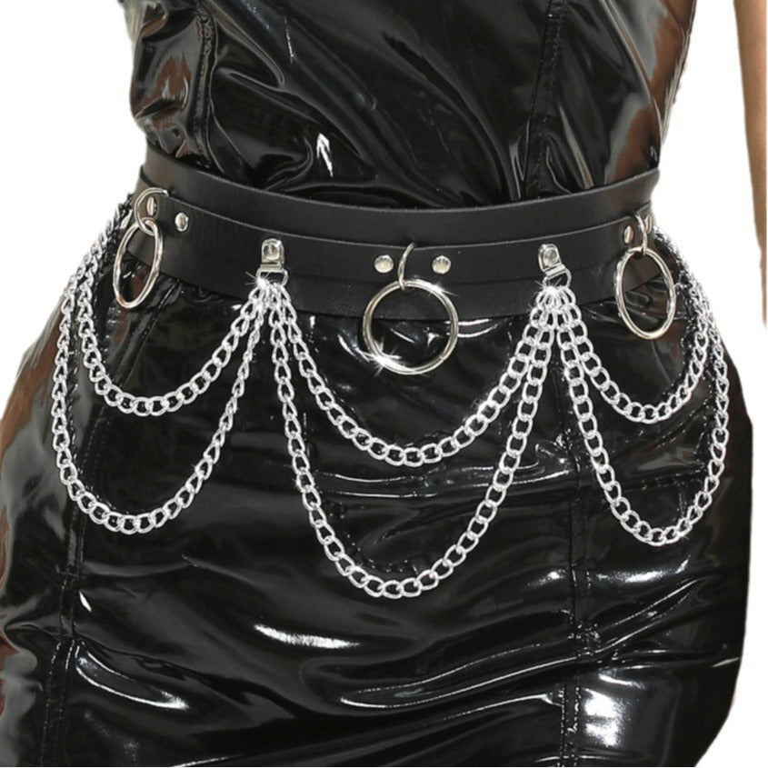 Double Layer Chain Belt for Women