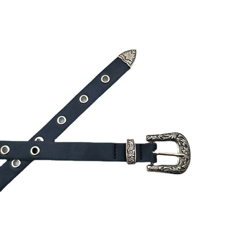 Silver Needle PU Belt