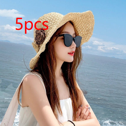 Lace Straw Sun Hat For Women