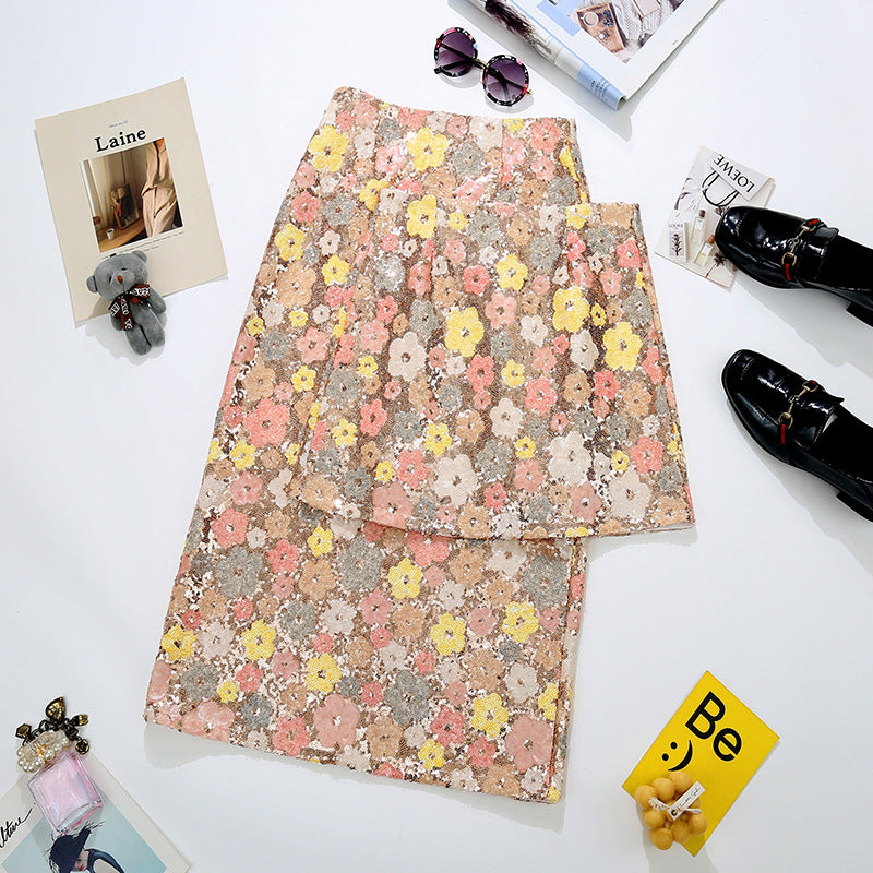 Back-slit Midi Skirt A Youthful One-step Dress