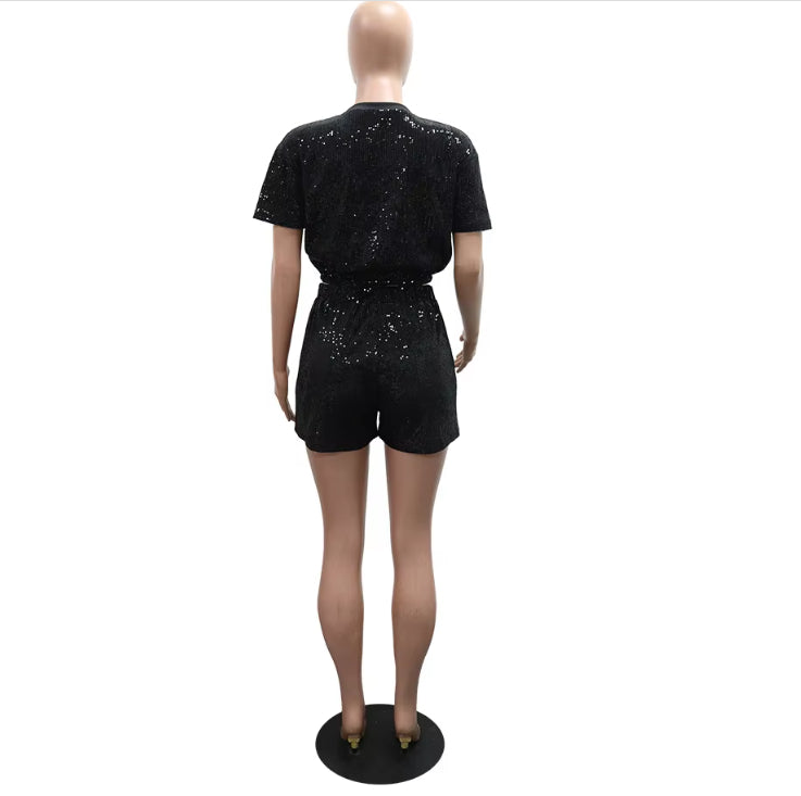 Ladies' Fashion Round Neck Short Sleeve Set