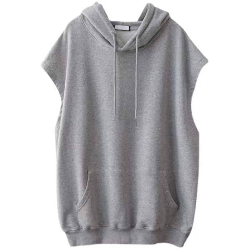Sleeveless Coat Instagram-style Hooded Vest Womens Hoodie
