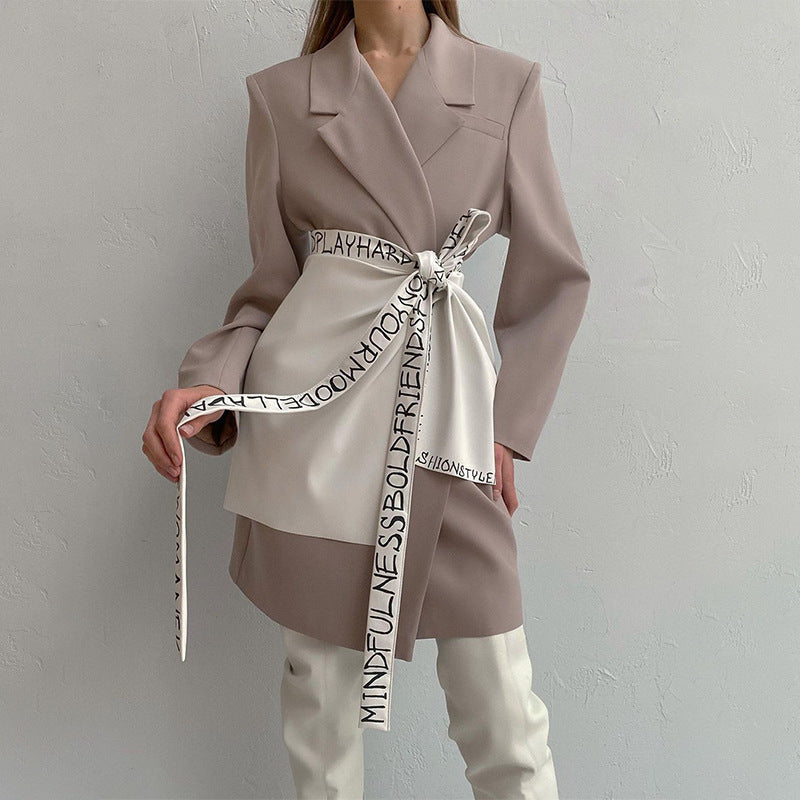 PU Leather Peplum Belt for women irregular skirt design