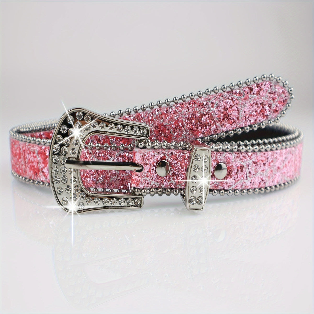 Rhinestone Women's Thin Belt – I-Style Design