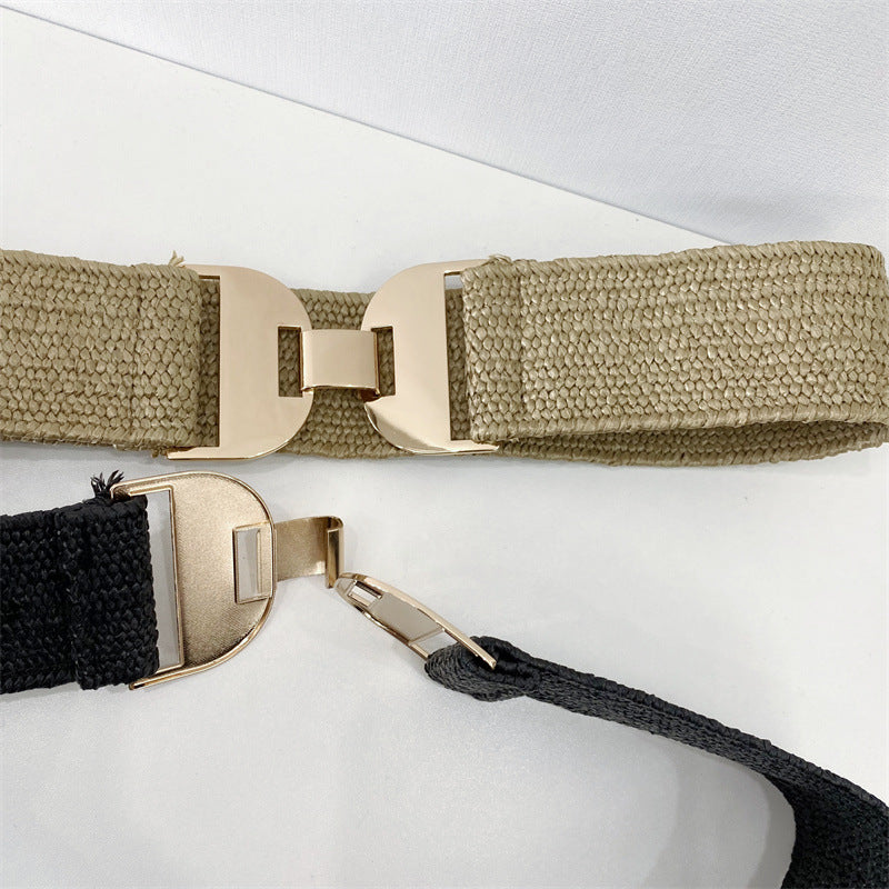 Gold Hook Buckle Belt with gold buckle