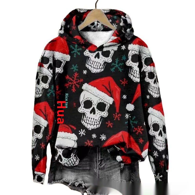 New Halloween Printed Hooded Sweatshirt