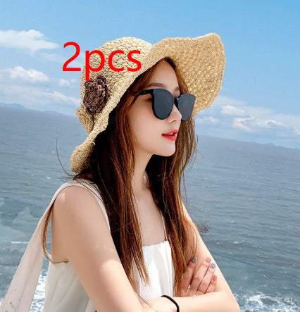 Lace Straw Sun Hat For Women