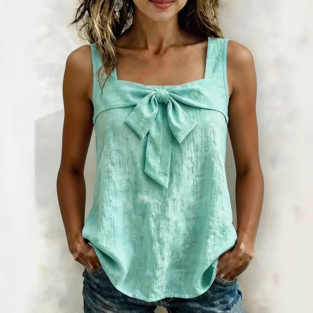 Women's Casual Square-Neck Sleeveless Tank Top