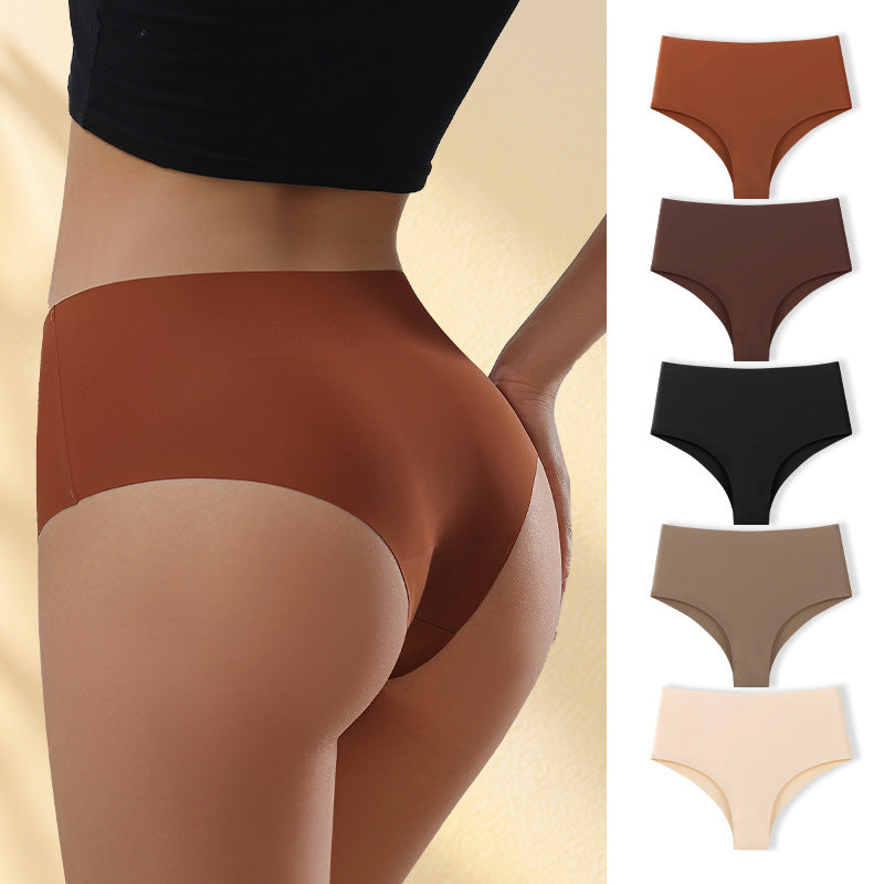 Women's Solid-Colored Breathable Seamless Ice Silk Underwear